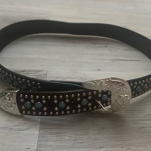 Durango western belt with turquoise